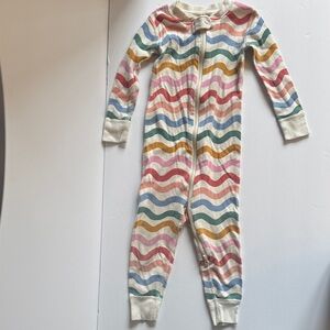 Hanna Andersson Multicolor Wave Kids Footie